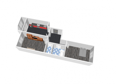 Планировка 3D 2-комнатная